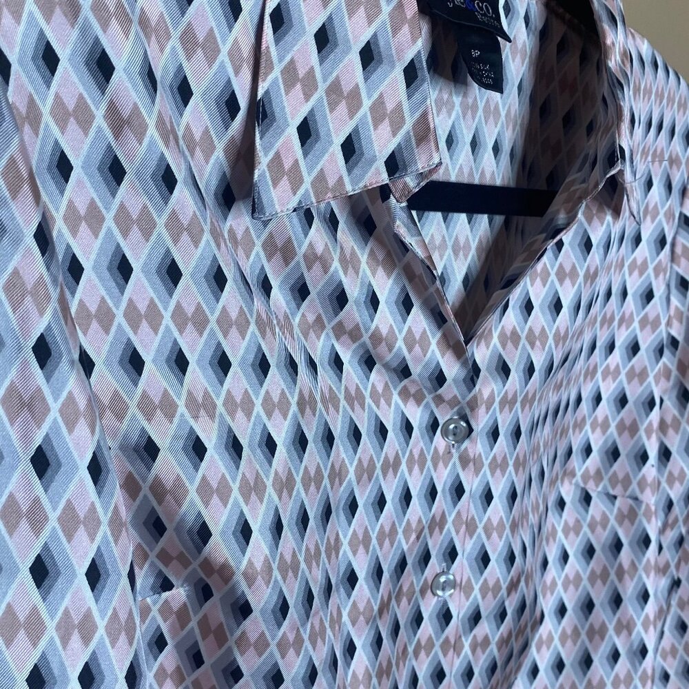 100% Silk Classy Button Down Blouse - image 7